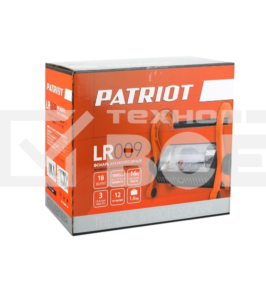 Фонарь cветодиодный переносной PATRIOT LR 009UES, 18В, UES, 12светодиодов. (без аккумулятора и зарядного устройства)