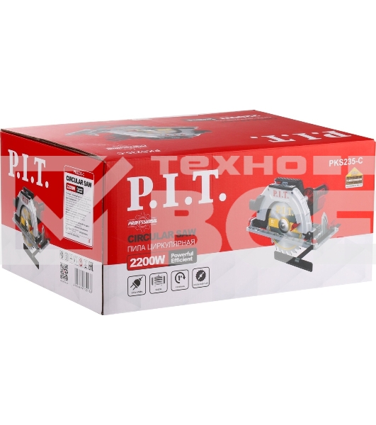 Циркулярная пила (дисковая) P.I.T. PKS235-C 2200Вт (ручная)