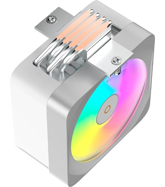 Кулер для процессора Ocypus Delta A40 EX WH Digital, 120мм ARGB FAN, Top Display Panel, 4 HEAT PIPES, 4-PIN PWM, 500-1800 RPM, 29DBA, HYDRO BEARING, LGA115X/1200/1700/18XX, AM4/AM5