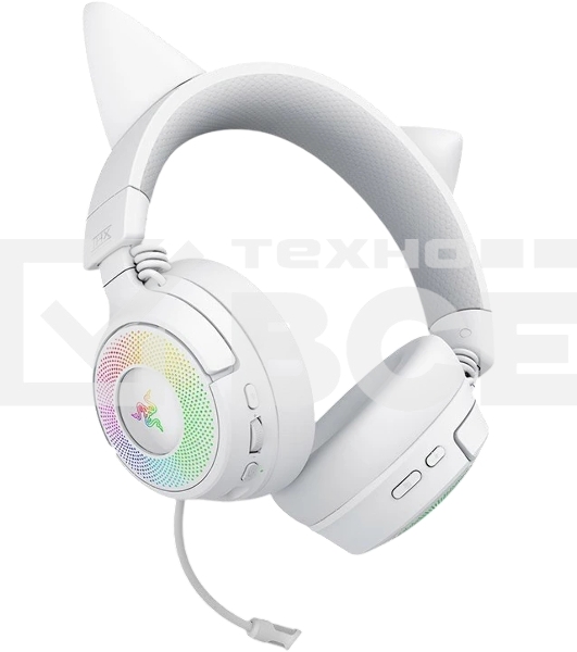 Гарнитура Razer Kraken Kitty V3 Pro белый, беспроводная, bluetooth, до 70 ч, подсветка