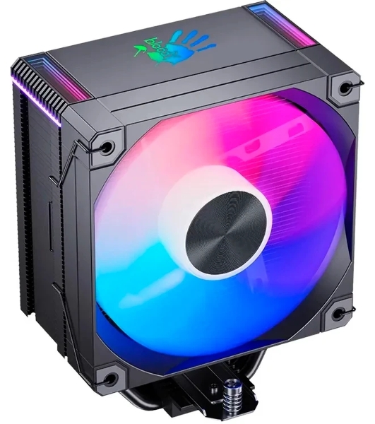 Устройство охлаждения(кулер) Bloody AC-12 ARGB Soc-AM5/AM4/1200/1700/1851 черный 4-pin 14-26dB Al+Cu 230W 582gr Ret (AC-12-ARGB230-BK)