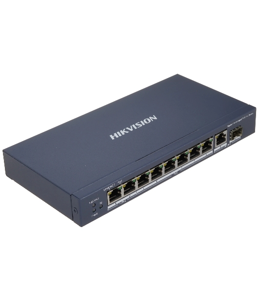 Коммутатор Hikvision DS-3E0510HP-E, 8×1 Гбит/с PoE+ + 1×1 Гбит/с SFP, неуправляемый