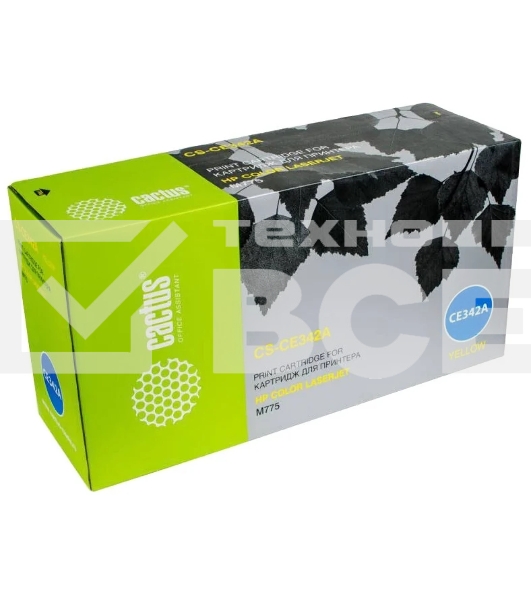Картридж лазерный Cactus CS-CE342A желтый (16000 стр.) для HP Color LaserJet M775