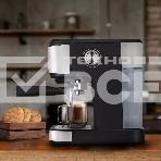 Кофеварка рожковая Kitfort КТ-7224 нержавеющая сталь/черный, исп. кофе - молотый, 1.5 л, 1100 Вт, 15 Бар., фото2