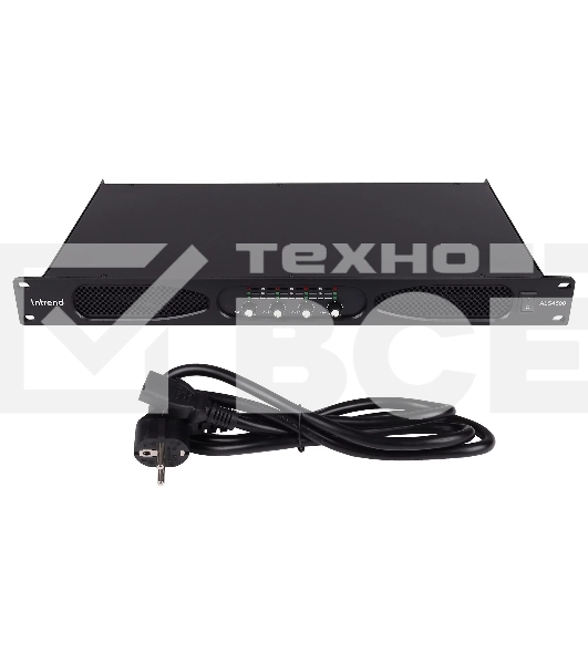 Усилитель Intrend ALS 4500 Четырехканальный, 4х500Вт/8Ом, 4х800Вт/4Ом, 2х1600Вт/8Ом.