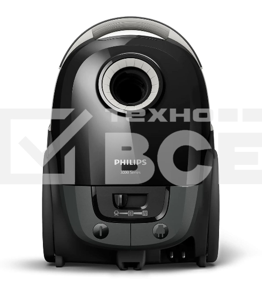Пылесос Philips XD3112/09, черный, 900 Вт, уборка сухая, пылесборник контейнер 3 л