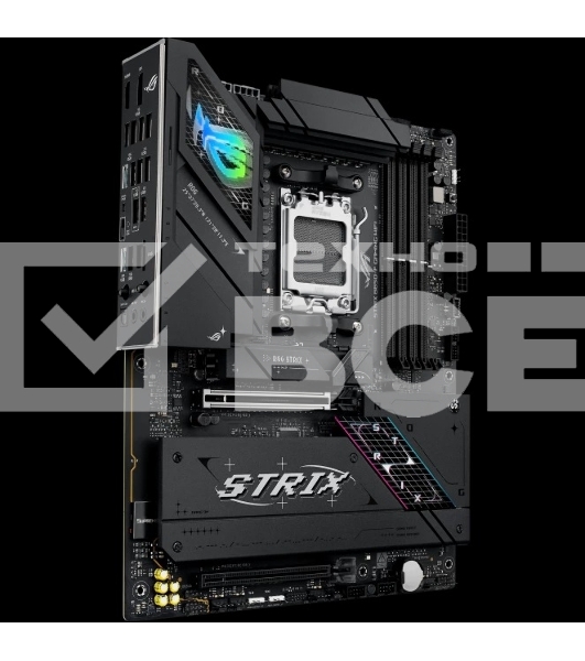 Материнская плата ASUS ROG STRIX B850-F GAMING WIFI, AM5, AMD B850, 4xDDR5, 2xSATA, 4xM.2, 1xPCIe 5.0 x16, 1xPCIe 4.0 x16, 1xPCIe x4, 1xDP, 1xHDMI, 1x2.5Gb LAN, 1xUSB-C 20Gbps, 1xUSB-C 10Gbps, 3xUSB-A 10Gbps, 4xUSB 5Gbps, 4xUSB 2.0, 3x3.5 мм, 7.1, ATX