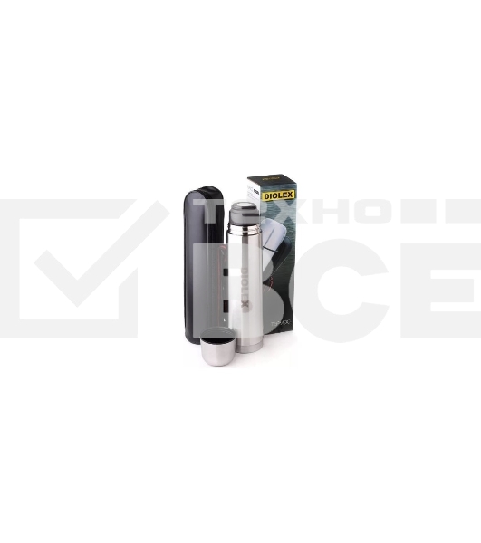 Термос Diolex DX-750-B 750 мл, с узкимгорлом, в чехле, нержавеющая сталь