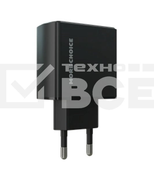 Сетевое зарядное устройство MORE CHOICE NC61 СЗУ 1USB+1USB-C 3.0A PD 20W+QC3.0 быстрая зарядка черный