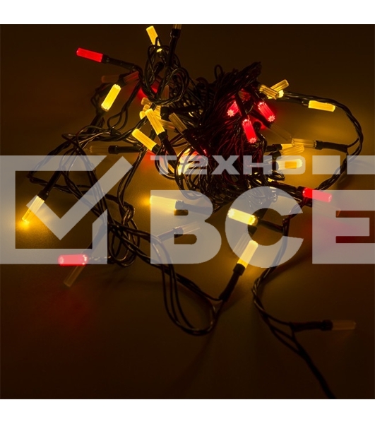 Гирлянда светод. Funray Лучики, SE-BEAM-560M, 5М, 60LED, мульти (4цв.),темно-зел.шнур 0,7м,контр,