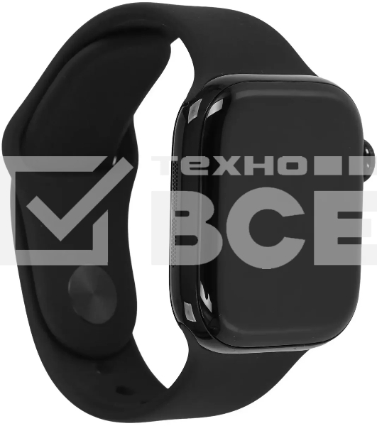 Умные часы Apple Watch Series 11 A3331 42мм OLED корп.черный Sport Band рем.черный разм.брасл.:M/L (MEQU4LW/A)