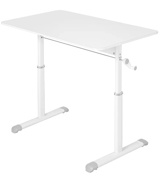 Офисный стол Defender Netis белый, 100x60 см, в63-86 см, ручной.