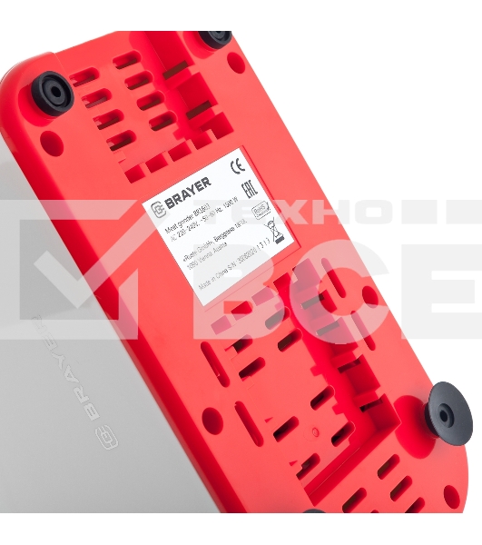 Мясорубка BRAYER BR1603, 1500 Вт, реверс, насадки кеббе, колбасы, овощи, 2 диска, отсек для хранен