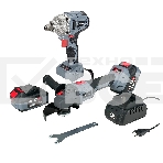 Аккумуляторный бесщеточный НАБОР 2в1 ProfiPower E0092: УШМ E0080 и гайковерт E0081 (Li-ion-2шт 18В, 4.0А·ч, З/У), фото4