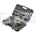 Набор инструментов Denzel 1/2', 1/4', CrV, S2, пластиковый кейс, 94 предмета, фото 1