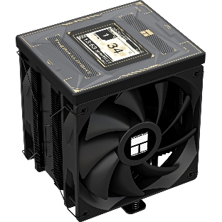 Устройство охлаждения(кулер) Thermalright Burst Assassin Vision 120 Soc-AM5/AM4/1200/1700/1851 черный 4-pin 25.6dB Al+Cu LCD Ret (BA120-VISION-BL)