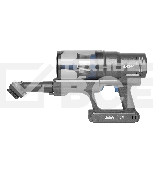 Пылесос вертикальный BBK BV3005 серый/синий, питание от аккумулятора, 160 Вт, уборка сухая, пылесборник 0.6 л