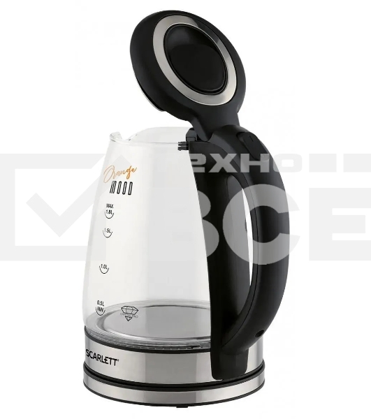 Чайник электрический Scarlett SC-EK27G36 1.8л. 1800Вт черный (корпус: стекло)