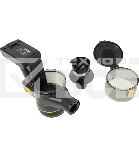 Пылесос вертикальный Centek CT-2573 черный/желтый, питание от аккумулятора, 215 Вт, уборка сухая, пылесборник 0.8 л, работа от АКБ max 45 мин