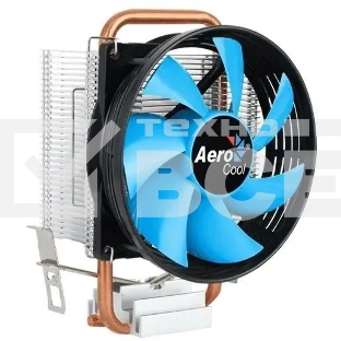 Кулер для процессора Aerocool / Formula Verkho 1-3P черный/синий, 90 мм, алюминий/медь, 2300 об/мин, 27.6 дБ, 3 pin, 100 Вт, 125 мм