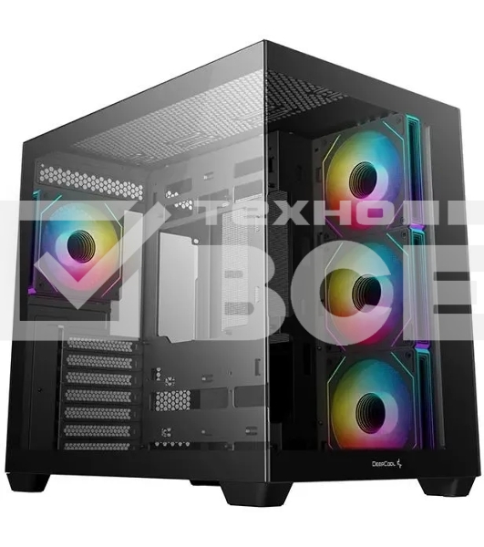 Компьютерный корпус Deepcool CG530 4F черный без БП ATX 2x120мм 2x140мм 2xUSB 2.0 1xUSB 3.0 audio bott PSU