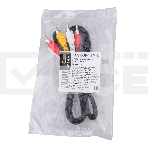 Кабель аудио/видео Cablexpert CCV-539-1.8M-N, 3xRCA/3xRCA, 1.8м, черный, пакет, фото2