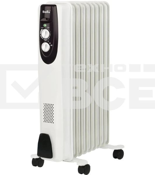 Обогреватель масляный Ballu Classic BOH/CL-09WRN (9 секций), белый, 2000 Вт, 25 м2, термостат