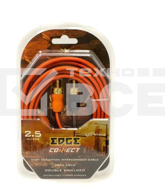 Кабель EDGE EDC-RT202 межблочный медный 2RCA-2RCA - 2.5м