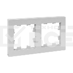 Рамка 2-местная Эпика EKF UP1-FPA-02 алюминий, пластик, фото 1