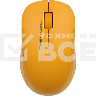 Мышь беспроводная A4Tech Fstyler FG15CS Air2 желтый, 1200 dpi, радиоканал, USB, кнопки - 3