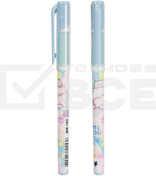 Ручка гелевая Deli MiYou EG15-BL ассорти, d=0.5мм, синие чернила