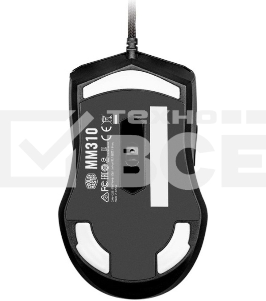 Мышь проводная Cooler Master MM-310-KKOL1 чёрный, 12000 dpi, USB Type-A, кнопки - 6