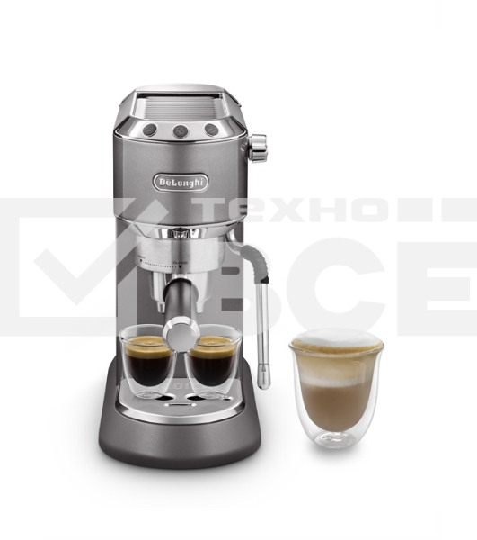 Кофеварка рожковая DeLonghi EC885.GY серый, исп. кофе - молотый, 1.1 л, 1300 Вт, 15 Бар.