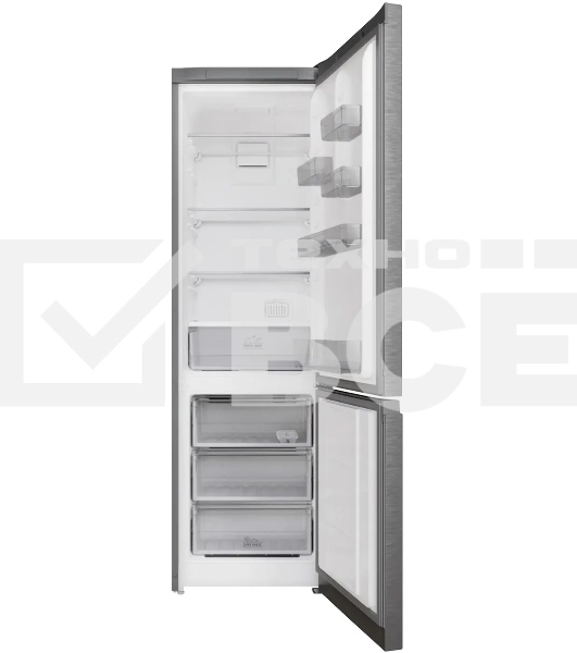 Холодильник Hotpoint HT 5200 MX нержавеющая сталь двухкамерный 247/78 л морозилка снизу, No Frost