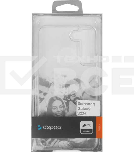 Чехол (клип-кейс) Deppa Gel для Samsung Galaxy S22+ прозрачный