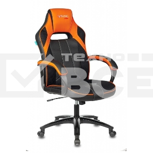 Кресло игровое Бюрократ VIKING 2 AERO ORANGE черный/оранжевый, искусст.кожа/ткань