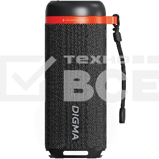 Колонка портатитвная Digma D-PS1521 черный 16W 2.0 BT 10м 1800mAh (PS1521B)