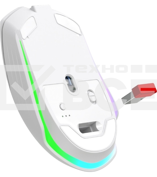 Мышь беспроводная/проводная Defender Whisper GM-209 белый, 7200 dpi, радиоканал, Bluetooth, USB, кнопки - 8