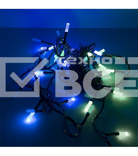 Гирлянда светод. Funray Лучики, SE-BEAM-560M, 5М, 60LED, мульти (4цв.),темно-зел.шнур 0,7м,контр,