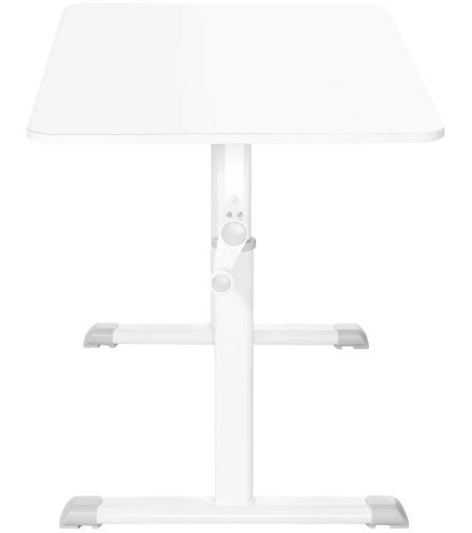 Офисный стол Defender Netis белый, 100x60 см, в63-86 см, ручной.