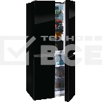 Холодильник Nordfrost RFQ 450 NFGb черное стекло многокамерный 270/135л морозилка сбоку, No Frost, Side by Side, фото11