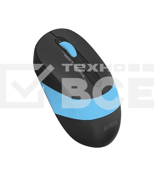 Мышь беспроводная A4Tech Fstyler FG10 черный/синий, 2000 dpi, радиоканал, USB, кнопки - 4