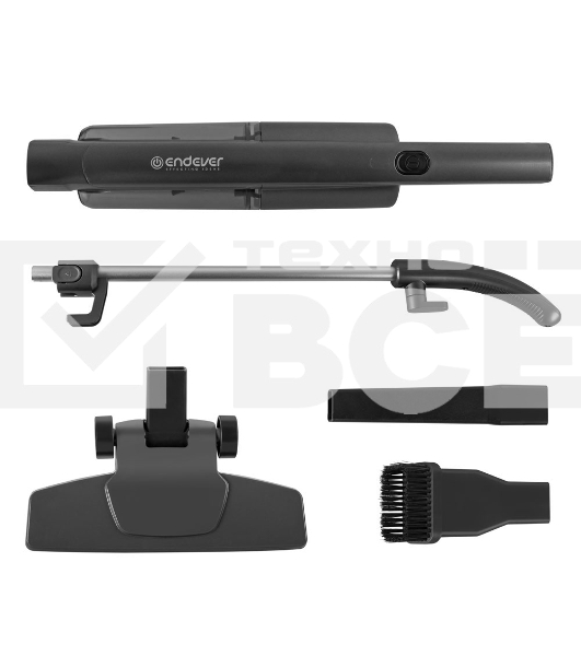 Пылесос вертикальный Endever SkyClean VC-297 темно-серый, питание от сети, 450 Вт, уборка сухая, пылесборник 0,5 л