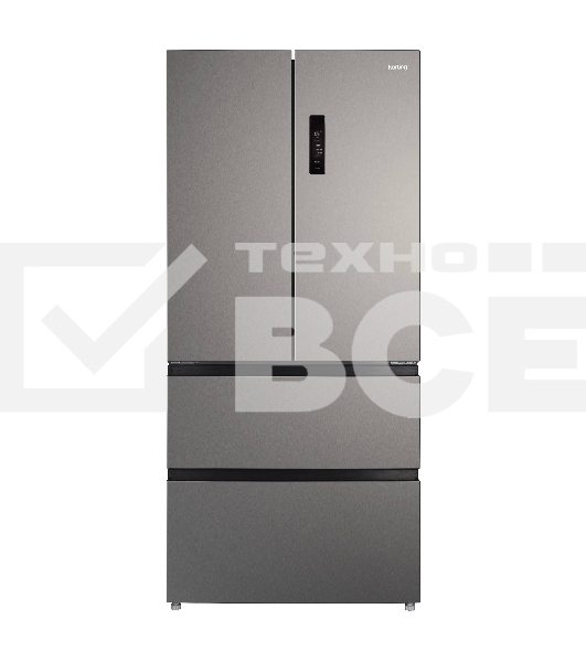 Холодильник Korting KNFF 82535 X нержавеющая сталь трехкамерный 354/186л морозилка снизу