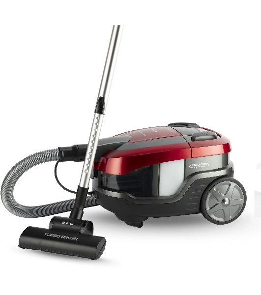 Пылесос Vitek VT-1830 красный/черный, 350/1800 Вт, уборка сухая/влажная, пылесборник аквафильтр 4 л