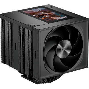 Кулер для процессора PCCooler RZ820 Display BK (290W, 4-pin PWM, LED, 169mm, Al/Cu, 8x6mm, 1x140mm + 1x150mm, 71.9/78.7CFM, 27.1/35.8dBA, 1500/2500RPM, S: 1851/1700/1200/115X/20XX, AM5/AM4, black)