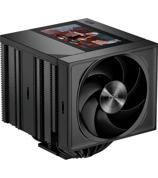 Кулер для процессора PCCooler RZ820 Display BK (290W, 4-pin PWM, LED, 169mm, Al/Cu, 8x6mm, 1x140mm + 1x150mm, 71.9/78.7CFM, 27.1/35.8dBA, 1500/2500RPM, S: 1851/1700/1200/115X/20XX, AM5/AM4, black)