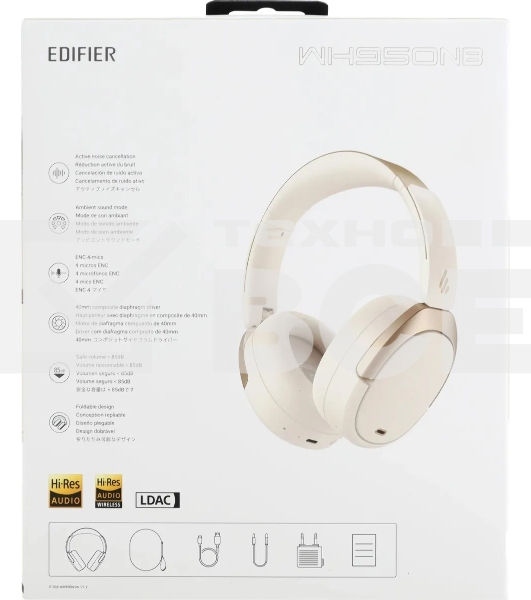 Гарнитура беспроводная Edifier WH950NB слоновая кость/золотистый беспроводные bluetooth оголовье