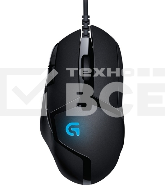 Мышь проводная Logitech G402 Hyperion Fury, черный, 4000 dpi, USB, кнопки - 8