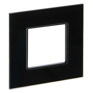 Рамка 1-ая IEK SKANDY SK-F21Bl стекло черный